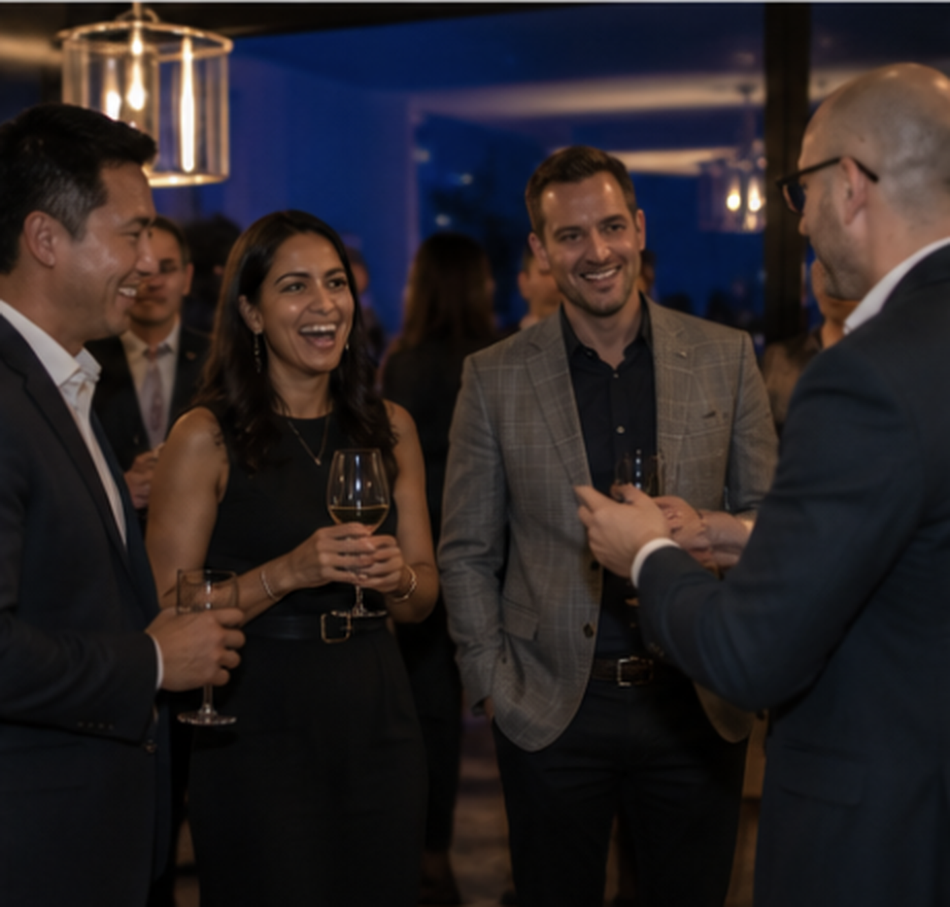 Michael Bourada performing close-up magic for private event guests